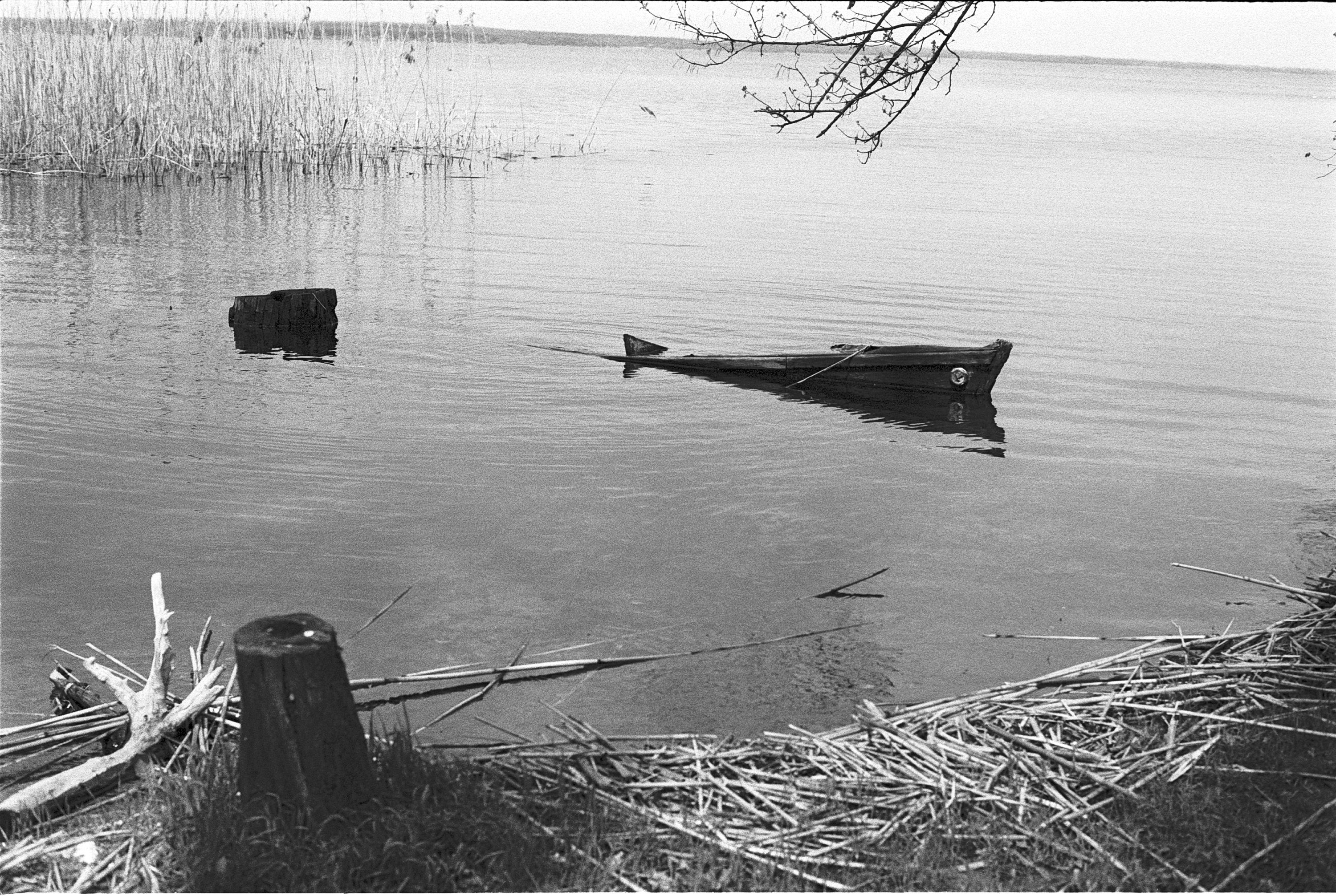 A small boat on calm water